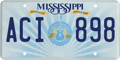 MS license plate ACI898