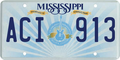 MS license plate ACI913
