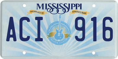 MS license plate ACI916