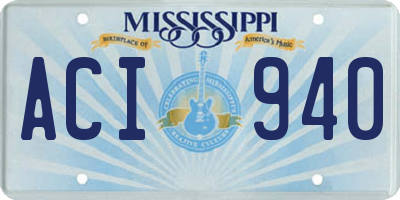 MS license plate ACI940