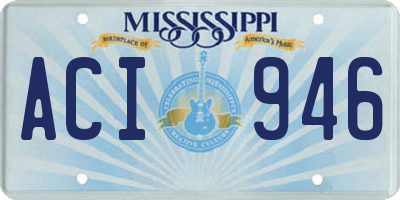 MS license plate ACI946