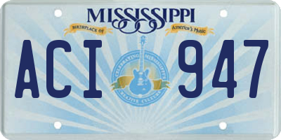 MS license plate ACI947