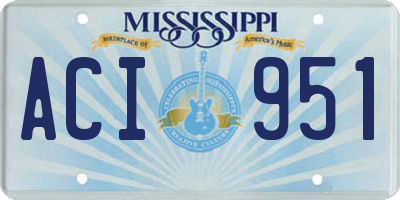 MS license plate ACI951