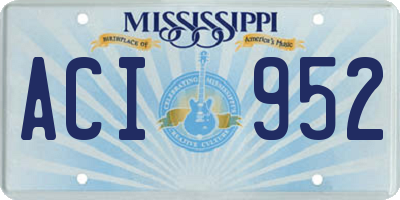 MS license plate ACI952