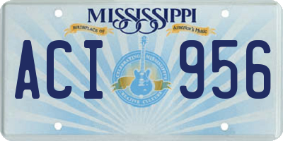 MS license plate ACI956