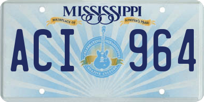 MS license plate ACI964