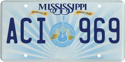 MS license plate ACI969