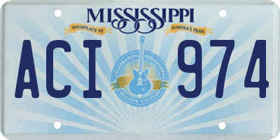 MS license plate ACI974