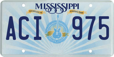 MS license plate ACI975