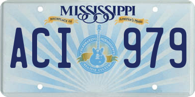 MS license plate ACI979