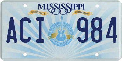 MS license plate ACI984