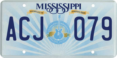 MS license plate ACJ079