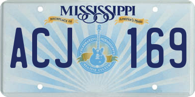 MS license plate ACJ169