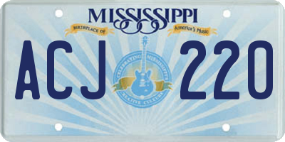 MS license plate ACJ220