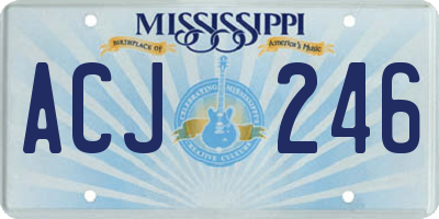 MS license plate ACJ246