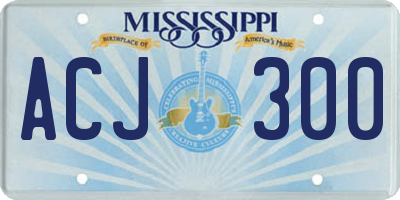 MS license plate ACJ300