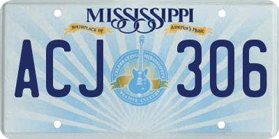 MS license plate ACJ306