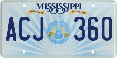 MS license plate ACJ360