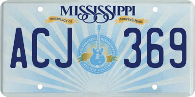 MS license plate ACJ369