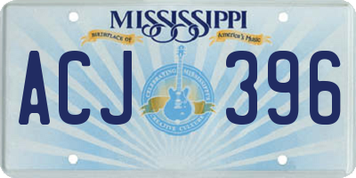 MS license plate ACJ396