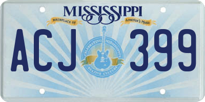 MS license plate ACJ399