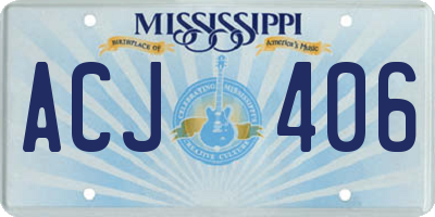 MS license plate ACJ406