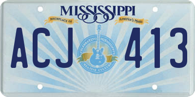 MS license plate ACJ413