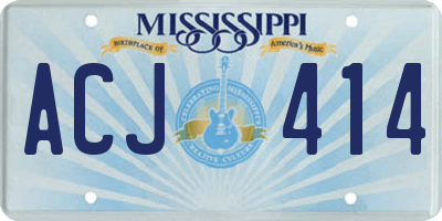 MS license plate ACJ414