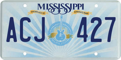 MS license plate ACJ427