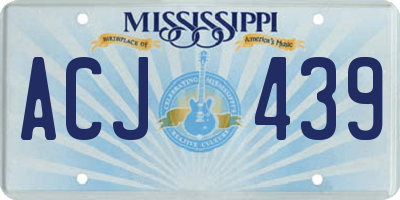 MS license plate ACJ439