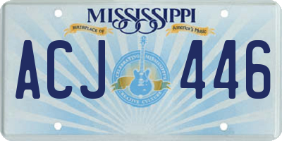 MS license plate ACJ446