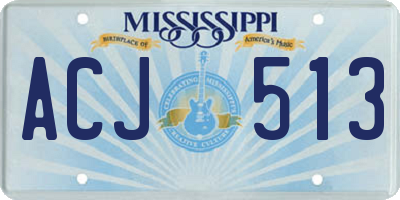 MS license plate ACJ513