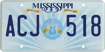 MS license plate ACJ518