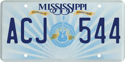 MS license plate ACJ544