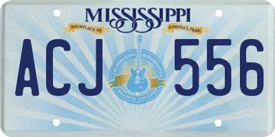 MS license plate ACJ556