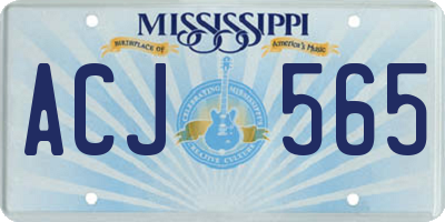 MS license plate ACJ565