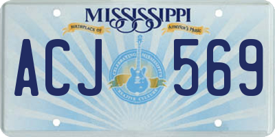 MS license plate ACJ569