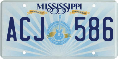 MS license plate ACJ586