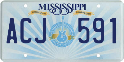 MS license plate ACJ591