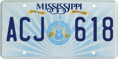 MS license plate ACJ618