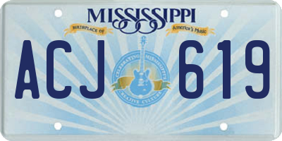 MS license plate ACJ619