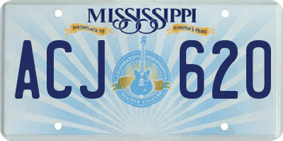 MS license plate ACJ620