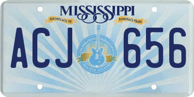 MS license plate ACJ656