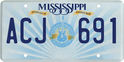 MS license plate ACJ691