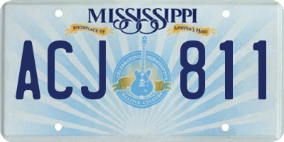 MS license plate ACJ811
