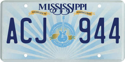 MS license plate ACJ944