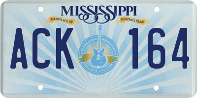 MS license plate ACK164