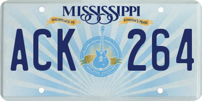MS license plate ACK264