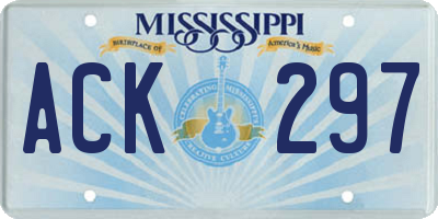 MS license plate ACK297