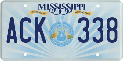 MS license plate ACK338